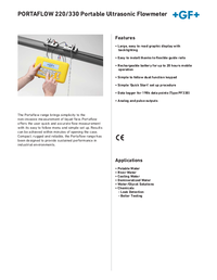Thumbnail of document Data Sheet - PORTAFLOW 220/330 Ultrasonic Flow Meter
